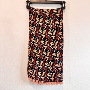 Lulla Collection By Bindya Anthropologie Fox Print Infinity Scarf Boho Woodland